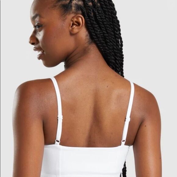 Gymshark Multi Way Strap BANDEAU SPORTS BRA XS White NWT in packaging - Picture 2 of 5
